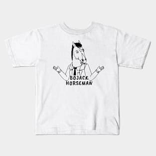 bojack horseman line art Kids T-Shirt